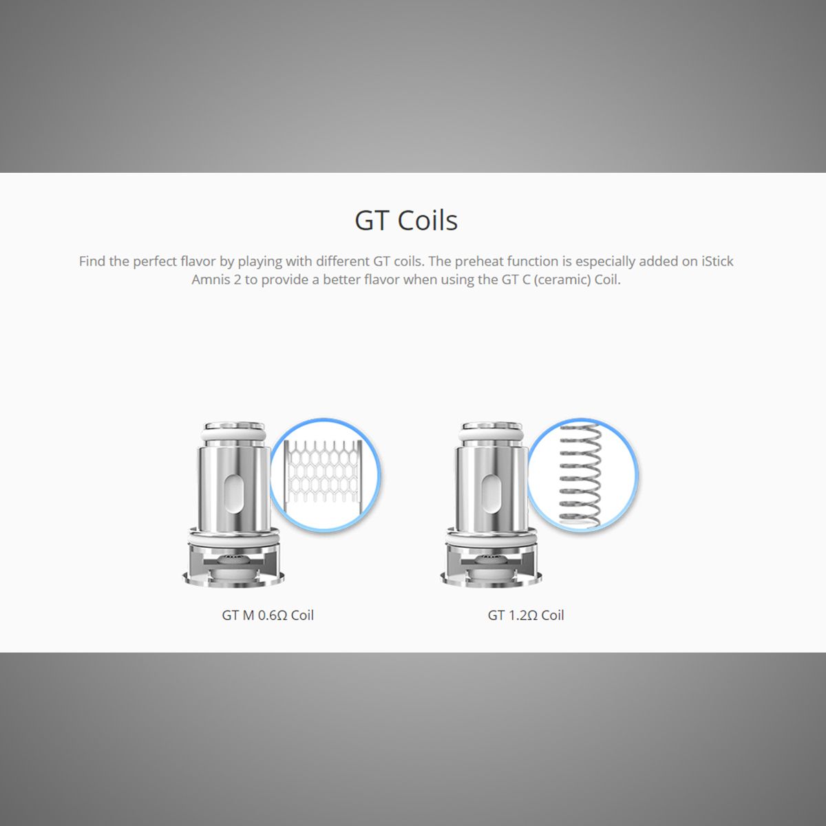 GT coil - Rsistance pour GTIO/Amnis 2 - ELEAF sur www.plaisirdefumer.com