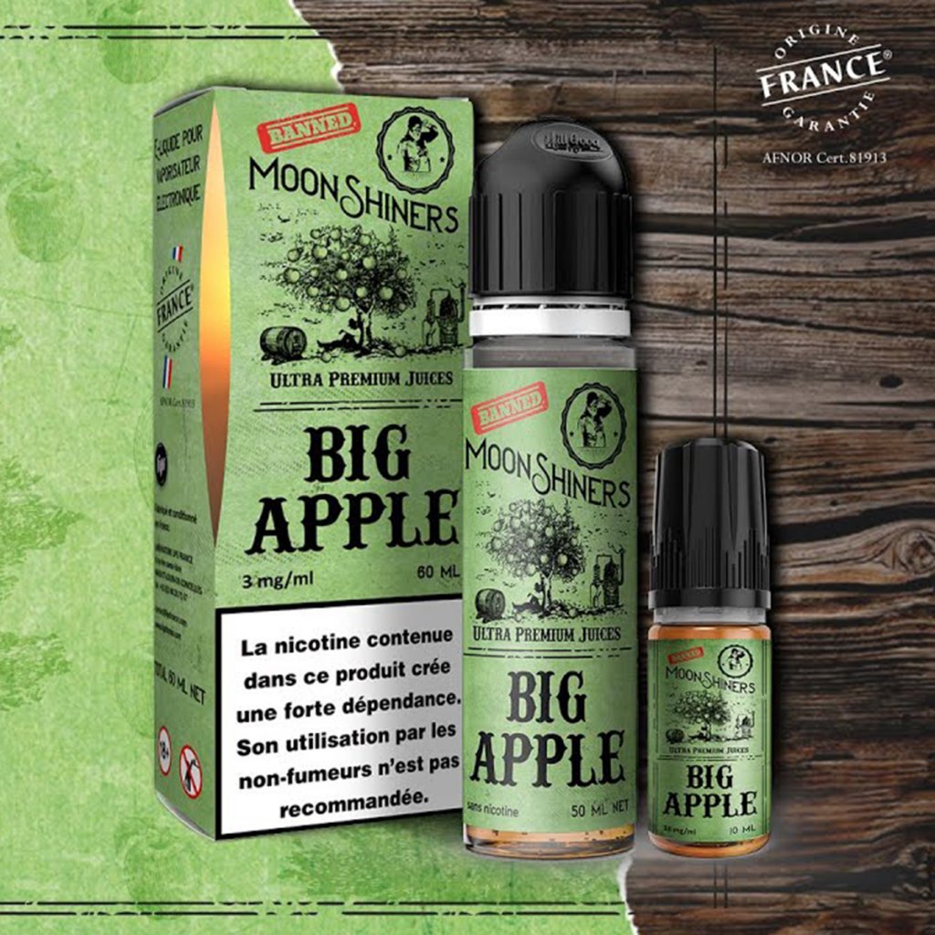 Big apple 50ml + Booster aromatisé - MOONSHINERS