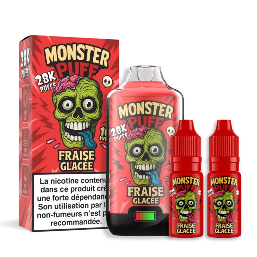 Fraise glacée - Kit MONSTER PUFF 28K Fraise glacée - Kit MONSTER PUFF 28K