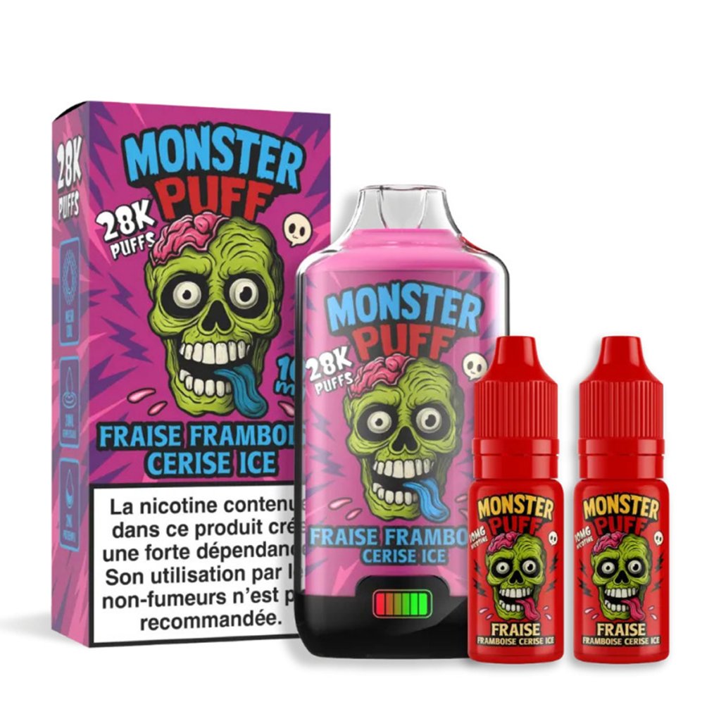 Fraise framboise cerise ice - Kit MONSTER PUFF 28K